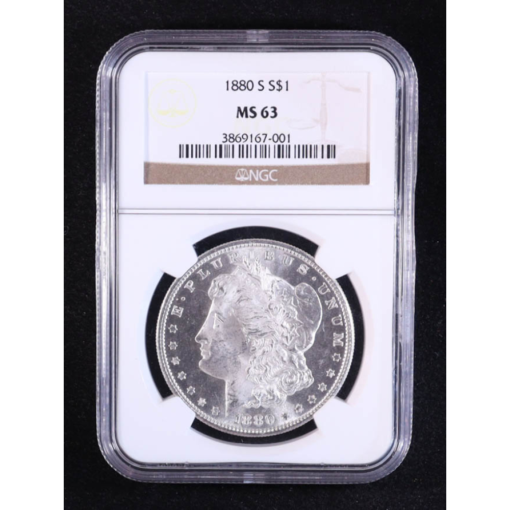1880-S Morgan Silver $1 Dollar (NGC MS63) at PristineAuction.com