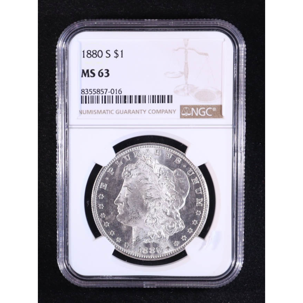 1880-S Morgan Silver $1 Dollar (NGC MS63) at PristineAuction.com