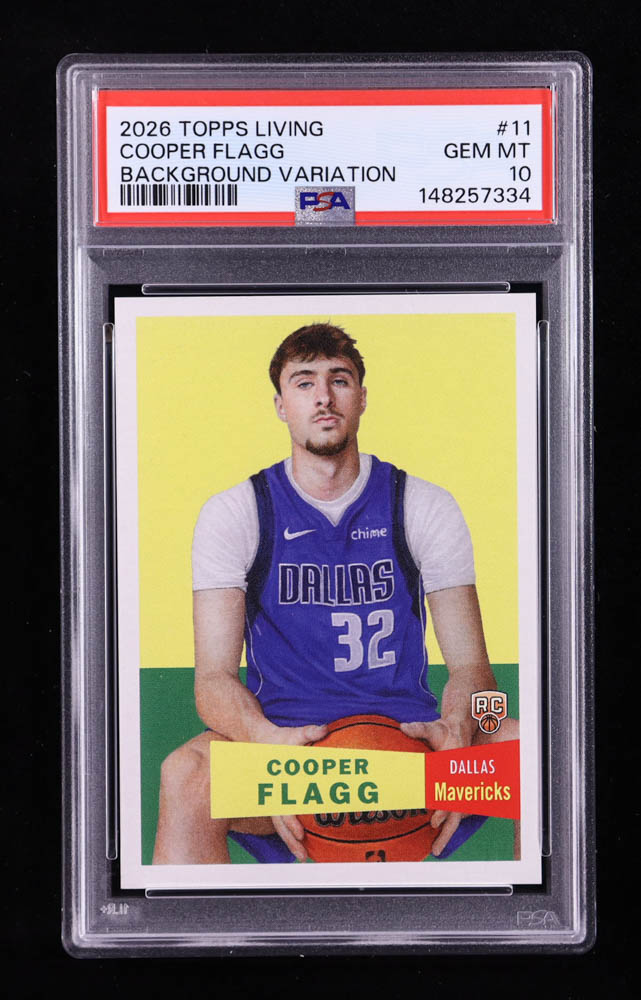 Cooper Flagg 2025-26 Topps Living #11 RC (PSA 10) at PristineAuction.com Cooper Flagg 2025-26 Topps Living #11 RC (PSA 10) at PristineAuction.com