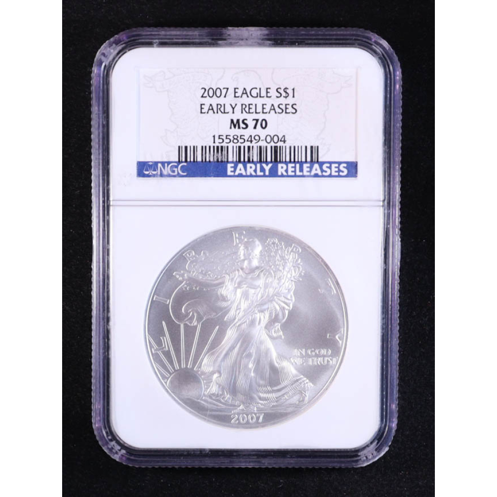 2007 American Silver $1 Eagle, Early Releases (NGC MS70) at PristineAuction.com