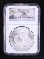 2013 American Silver $1 Dollar Eagle, First Releases - Bald Eagle Label (NGC MS69) at PristineAuction.com