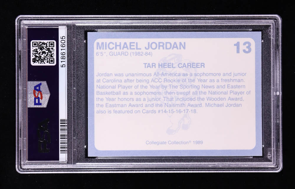 Michael Jordan 1989-90 North Carolina Collegiate Collection #13 (PSA 9) at PristineAuction.com Michael Jordan 1989-90 North Carolina Collegiate Collection #13 (PSA 9) at PristineAuction.com
