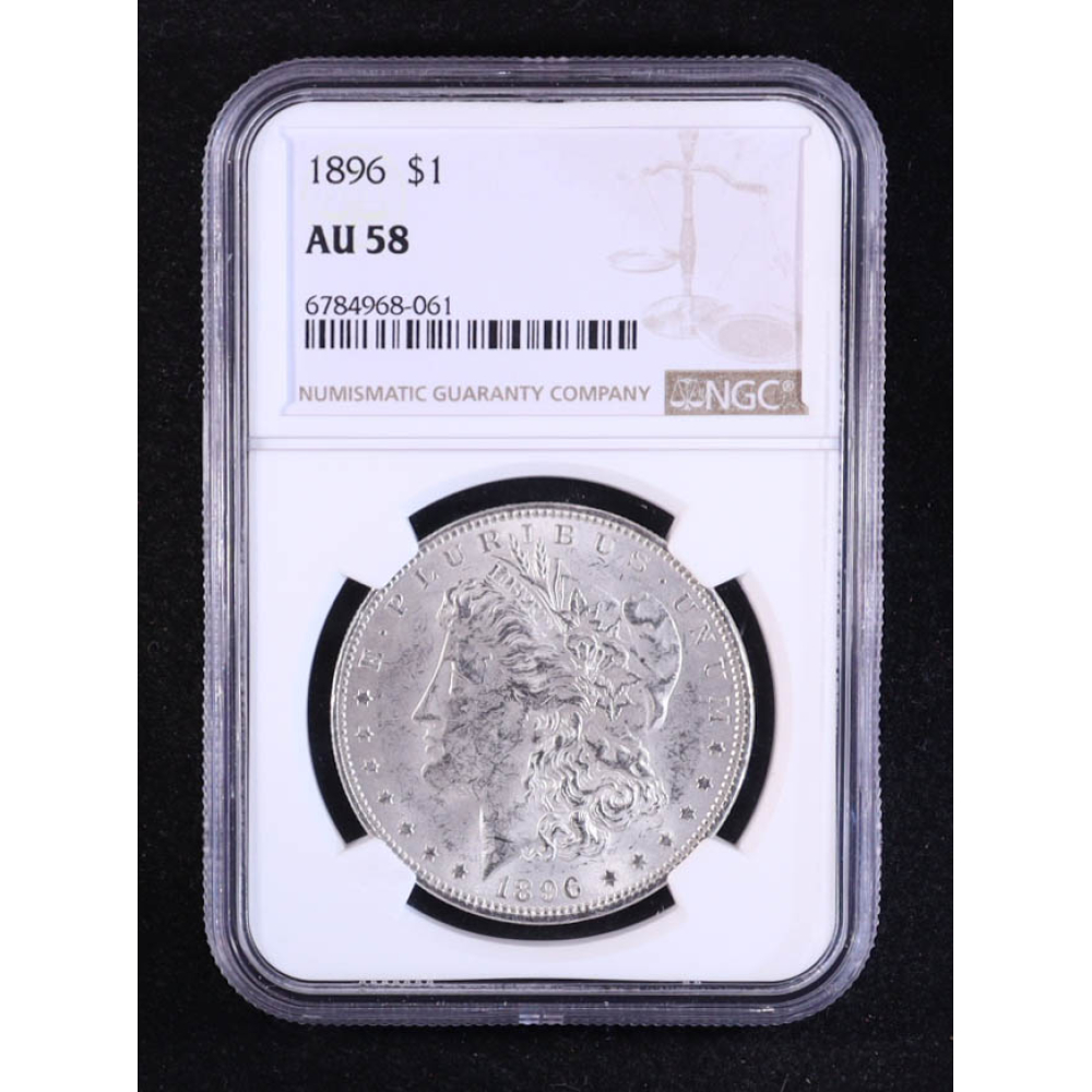 1896 Morgan Silver $1 Dollar (NGC AU58) at PristineAuction.com