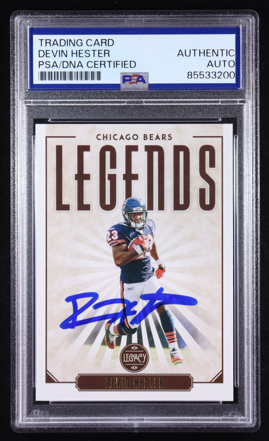 Devin Hester Signed 2020 Panini Legacy #139 (PSA) at PristineAuction.com Devin Hester Signed 2020 Panini Legacy #139 (PSA) at PristineAuction.com