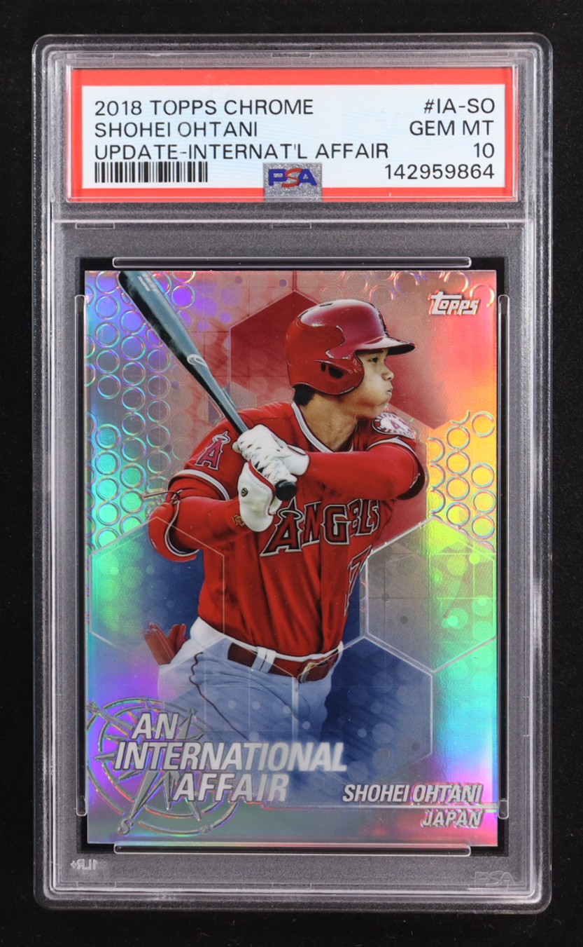 Shohei Ohtani 2018 Topps Chrome Update An International Affair #IA-SO RC (PSA 10) at PristineAuction.com Shohei Ohtani 2018 Topps Chrome Update An International Affair #IA-SO RC (PSA 10) at PristineAuction.com