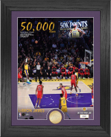 LeBron James LE Lakers "50,000 Career Points" Custom Framed Photo with Highland Mint Coin at PristineAuction.com