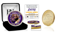 LeBron James Lakers Highland Mint 39mm Bronze Coin at PristineAuction.com