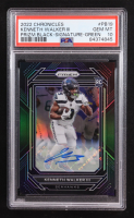 Kenneth Walker III 2022 Panini Chronicles Prizm Black Signature Green #PB-19 RC #08/49 (PSA 10) at PristineAuction.com