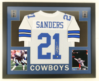 Deion Sanders Signed Custom Framed Jersey Display (Beckett) at PristineAuction.com