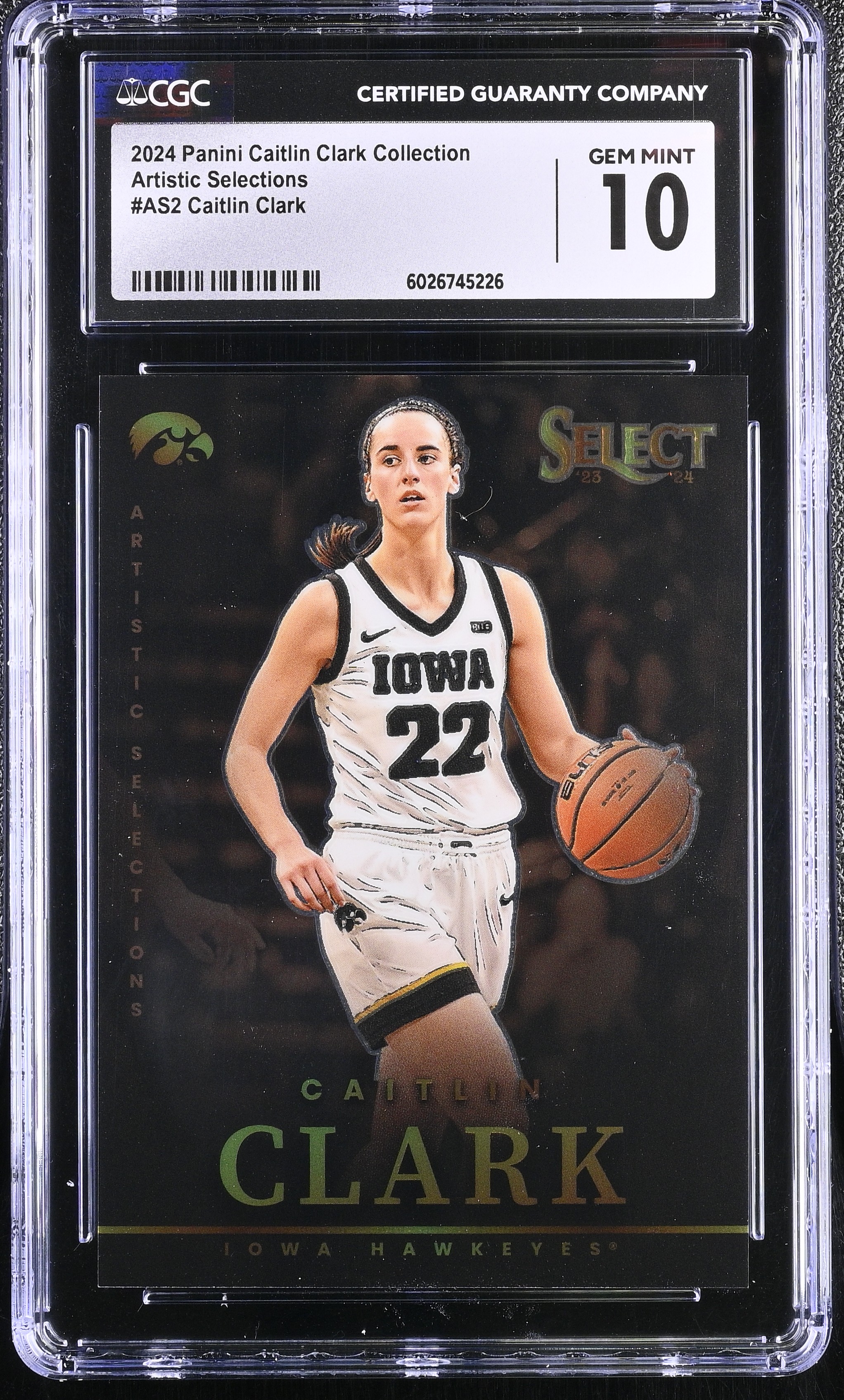 Caitlin Clark 2024 Panini Caitlin Clark Collection Select Artistic Selections #AS2 RC (CGC 10) at PristineAuction.com Caitlin Clark 2024 Panini Caitlin Clark Collection Select Artistic Selections #AS2 RC (CGC 10) at PristineAuction.com