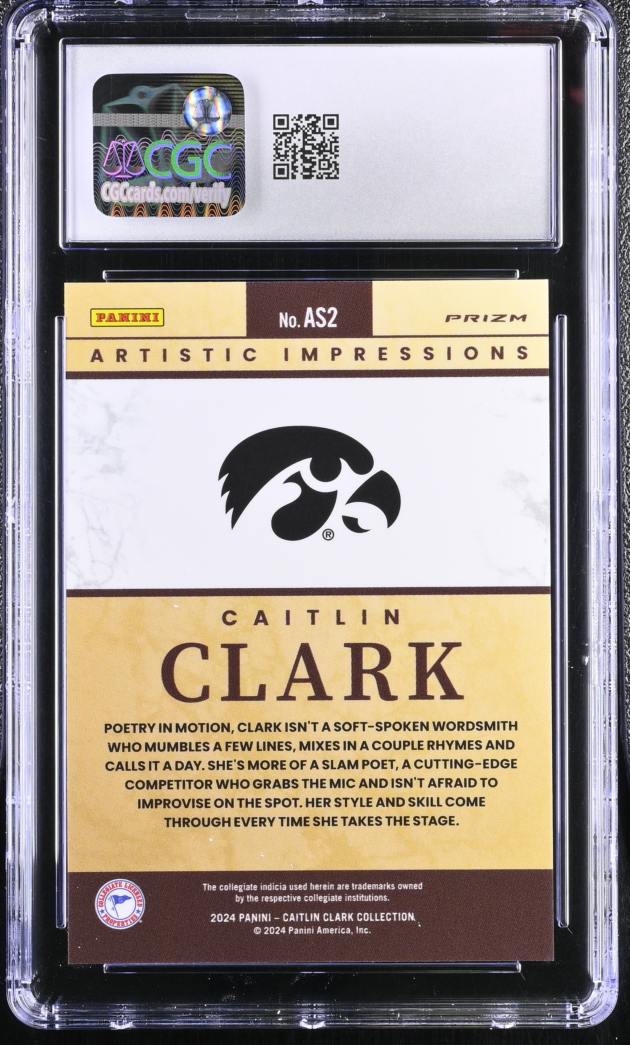Caitlin Clark 2024 Panini Caitlin Clark Collection Select Artistic Selections #AS2 RC (CGC 10) at PristineAuction.com Caitlin Clark 2024 Panini Caitlin Clark Collection Select Artistic Selections #AS2 RC (CGC 10) at PristineAuction.com