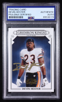 Devin Hester Signed 2007 Donruss Threads Pro Gridiron Kings Gold #15 (PSA) at PristineAuction.com