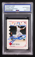 Sammy Sosa Signed 1992 Panini Album Stickers Auto #129 (PSA) at PristineAuction.com