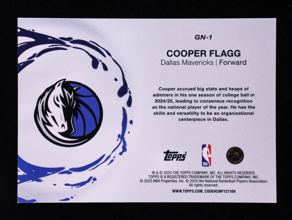 Cooper Flagg 2025-26 Topps Generation Now #GN1 RC at PristineAuction.com Cooper Flagg 2025-26 Topps Generation Now #GN1 RC at PristineAuction.com