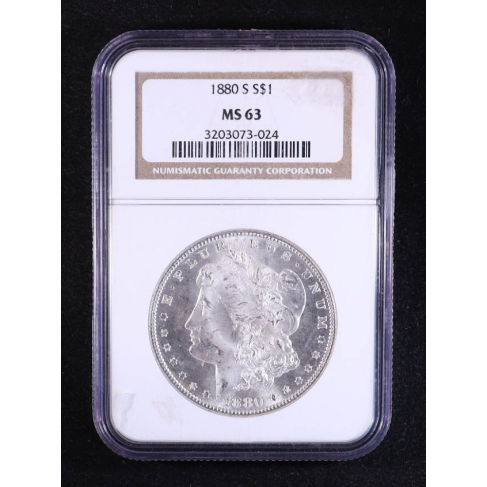 1880-S Morgan Silver $1 Dollar (NGC MS63) at PristineAuction.com