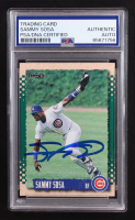 Sammy Sosa Signed 1995 Pinnacle Score #34 (PSA) at PristineAuction.com