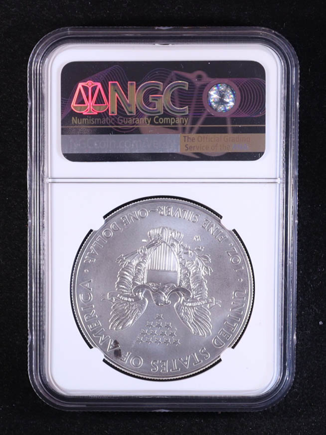 2014-W Burnished American Silver $1 Eagle, Official U.S. Mint Annual Dollar Coin Set (NGC MS68) at PristineAuction.com 2014-W Burnished American Silver $1 Eagle, Official U.S. Mint Annual Dollar Coin Set (NGC MS68) at PristineAuction.com