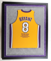 Kobe Bryant Signed Custom Framed Career Stat Jersey Display (PSA) at PristineAuction.com