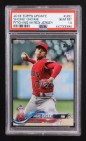 Shohei Ohtani 2018 Topps Update Series Pitching In Red Jersey #US-1 RC (PSA 10) at PristineAuction.com