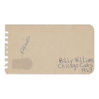 Billy Williams Signed Cut (Beckett) at PristineAuction.com