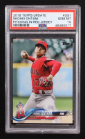 Shohei Ohtani 2018 Topps Update Series Pitching In Red Jersey #US-1 RC (PSA 10) at PristineAuction.com