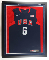 Lebron James Signed Team USA Custom Framed Authentic Nike Jersey Display (UDA) at PristineAuction.com