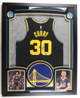 Steph Curry Signed Custom Framed Jersey with LED Display & (2) Photos (Beckett & Curry) at PristineAuction.com