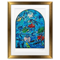 "Reuben" LE 38x36 Custom Framed Serigraph by Marc Chagall (Artova) at PristineAuction.com