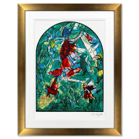 "Gad" LE 38x36 Custom Framed Serigraph by Marc Chagall (Artova) at PristineAuction.com