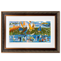 "La Visite De L'escadre Anglaise Au Havre" LE 24x36 Custom Framed Lithograph by Raoul Dufy (Artova) at PristineAuction.com