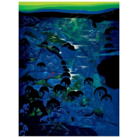 "Beneath an Emerald Sky" LE 30x23 Serigraph by Eyvind Earle (Artova) at PristineAuction.com