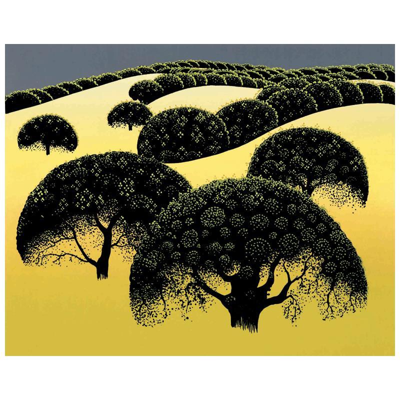 "Santa Ynez Oaks" LE 8x10 Serigraph by Eyvind Earle (Artova) at PristineAuction.com "Santa Ynez Oaks" LE 8x10 Serigraph by Eyvind Earle (Artova) at PristineAuction.com