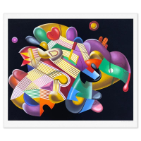 "Candy Store (Black)" LE 31x37 Serigraph on Paper by Yankel Ginzburg (Artova) at PristineAuction.com