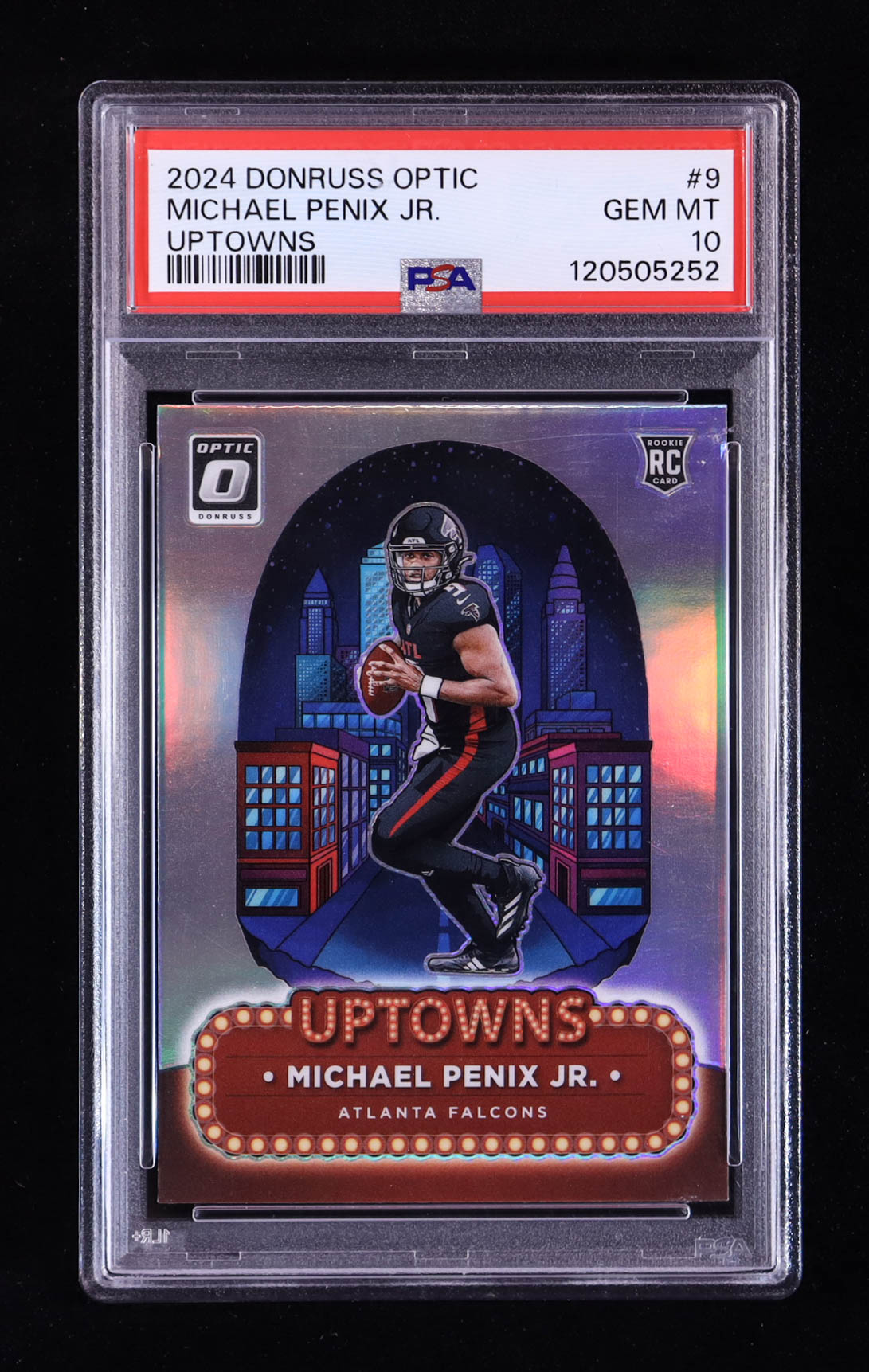 Michael Penix Jr. 2024 Donruss Optic Uptowns #9 RC (PSA 10) at PristineAuction.com Michael Penix Jr. 2024 Donruss Optic Uptowns #9 RC (PSA 10) at PristineAuction.com