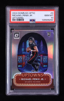 Michael Penix Jr. 2024 Donruss Optic Uptowns #9 RC (PSA 10) at PristineAuction.com