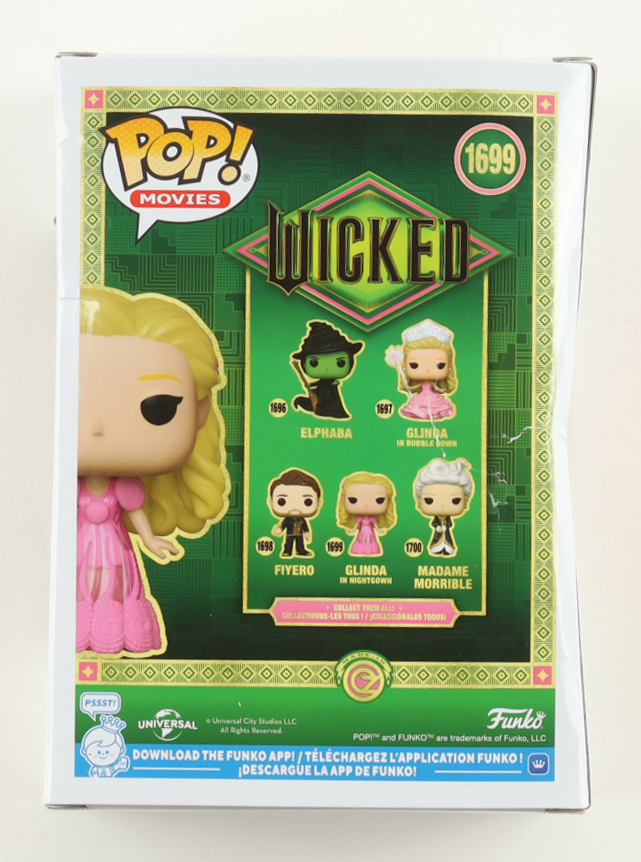 Kristin Chenoweth Signed "Wicked" #1699 Glinda in Nightgown Funko Pop! Vinyl Figure (ACOA) at PristineAuction.com Kristin Chenoweth Signed "Wicked" #1699 Glinda in Nightgown Funko Pop! Vinyl Figure (ACOA) at PristineAuction.com