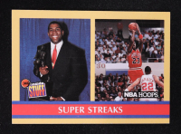 Magic Johnson / Michael Jordan 1990-91 Hoops Super Streaks Stay In School #385 at PristineAuction.com