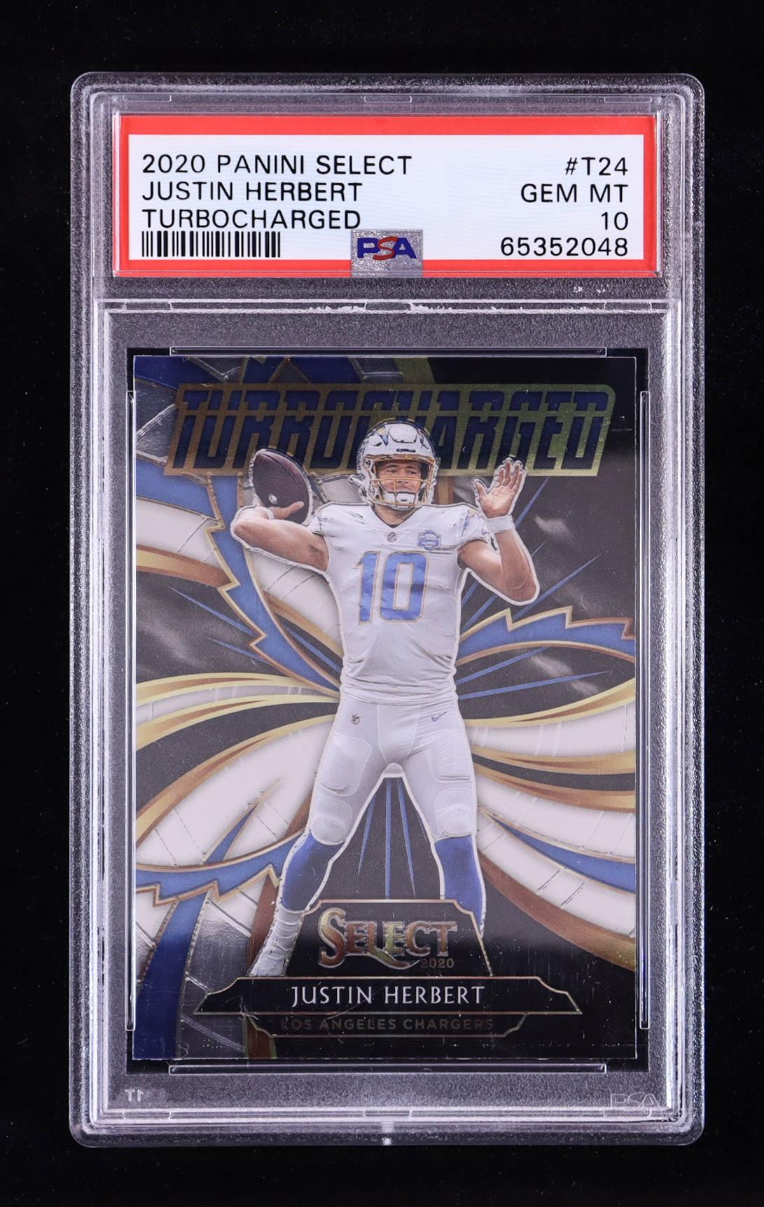 Justin Herbert 2020 Select Turbocharged #24 RC (PSA 10) at PristineAuction.com Justin Herbert 2020 Select Turbocharged #24 RC (PSA 10) at PristineAuction.com