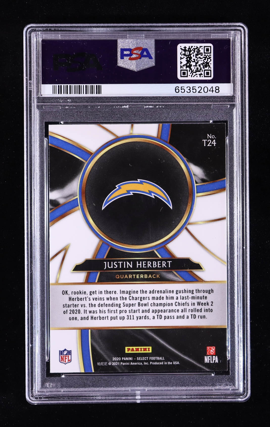 Justin Herbert 2020 Select Turbocharged #24 RC (PSA 10) at PristineAuction.com Justin Herbert 2020 Select Turbocharged #24 RC (PSA 10) at PristineAuction.com
