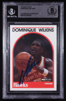 Dominique Wilkins Signed 1989-90 Hoops #130 (BGS) at PristineAuction.com