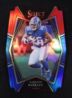 Saquon Barkley 2021 Select Prizm Red and Blue Die Cut #126 at PristineAuction.com