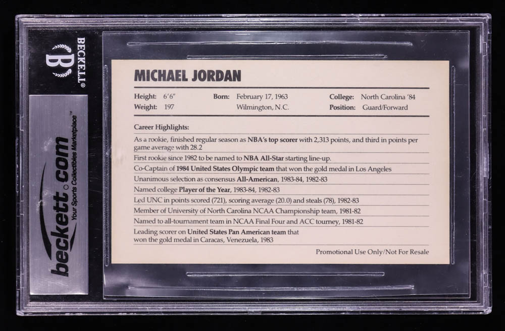 Michael Jordan 1985 Nike #2 RC / Jumbo Card (BGS 8.5) at PristineAuction.com Michael Jordan 1985 Nike #2 RC / Jumbo Card (BGS 8.5) at PristineAuction.com