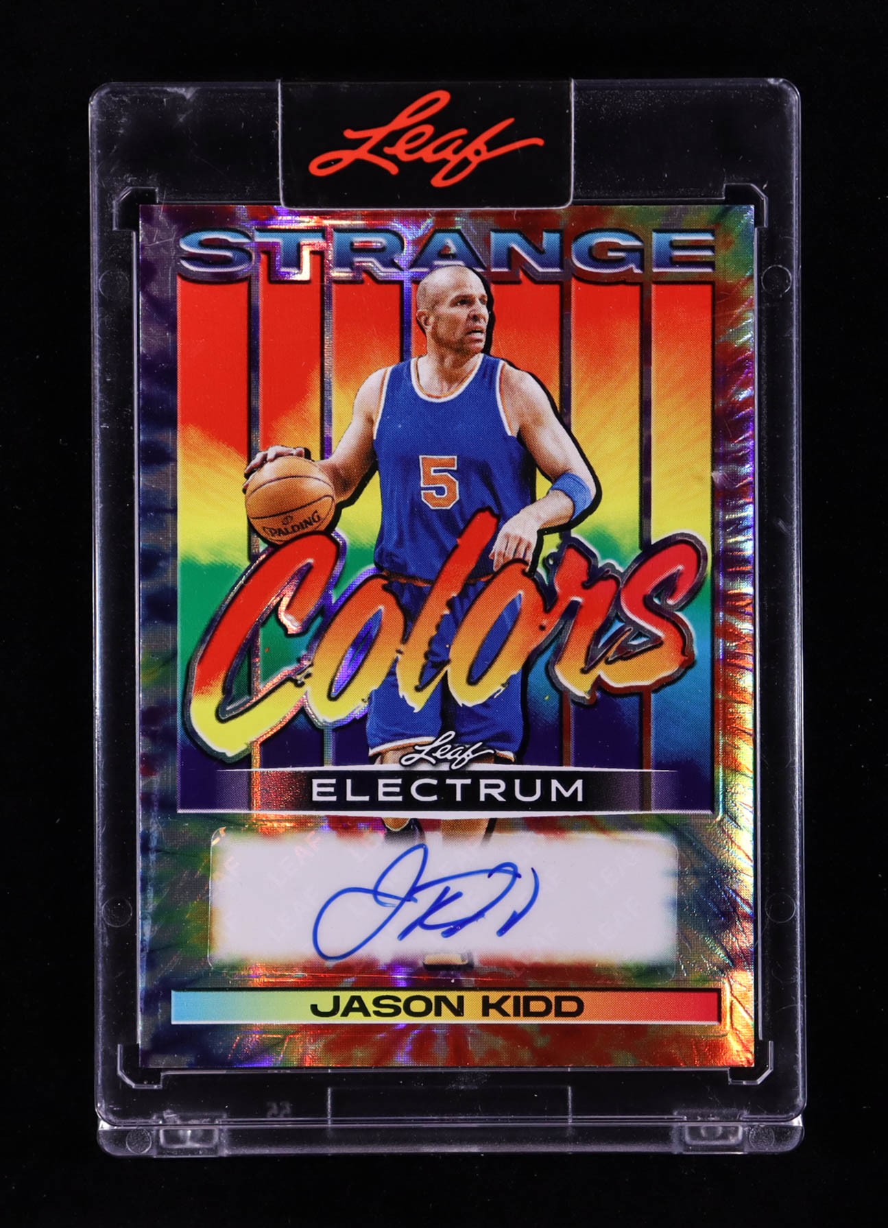 Jason Kidd 2025 Leaf Electrum Strange Colors Autographs Prismatic Oil Spill #SCJK1 #4/8 at PristineAuction.com Jason Kidd 2025 Leaf Electrum Strange Colors Autographs Prismatic Oil Spill #SCJK1 #4/8 at PristineAuction.com