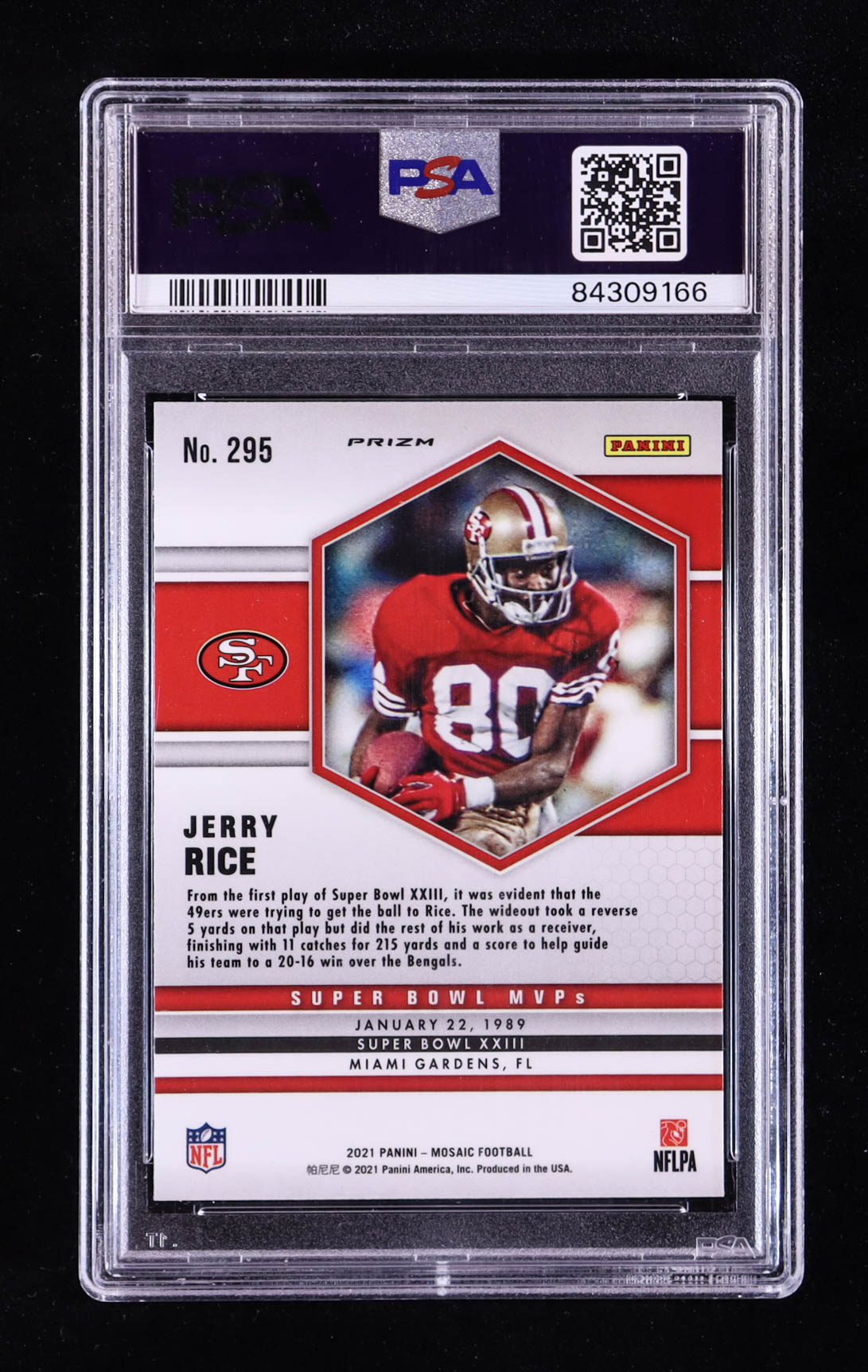 Jerry Rice 2021 Panini Mosaic Mosaic Camo Pink #295 MVP (PSA 10) at PristineAuction.com Jerry Rice 2021 Panini Mosaic Mosaic Camo Pink #295 MVP (PSA 10) at PristineAuction.com
