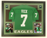 Michael Vick Signed Custom Framed Jersey Display (Beckett) at PristineAuction.com