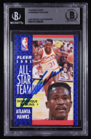 Dominique Wilkins Signed 1991-92 Fleer #212 AS (BGS) at PristineAuction.com