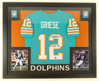 Bob Griese Signed Custom Framed Jersey Display Inscribed "HOF 90" (Beckett) at PristineAuction.com