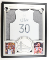Steph Curry Signed Custom Framed Jersey with LED Display & (2) Photos (Beckett & Curry) at PristineAuction.com