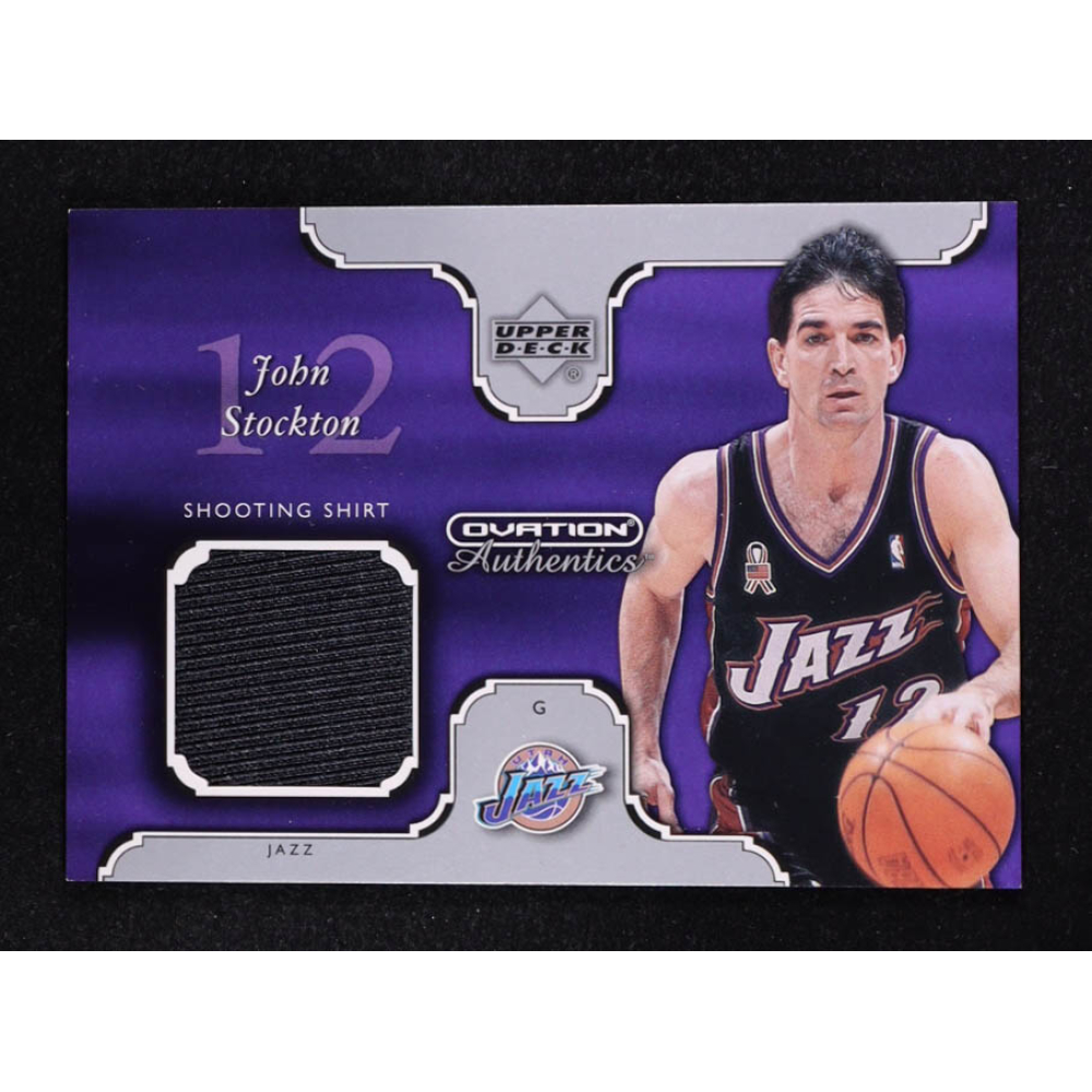 John Stockton 2002-03 Upper Deck Ovation Authentics Shooting Shirt #JSS at PristineAuction.com
