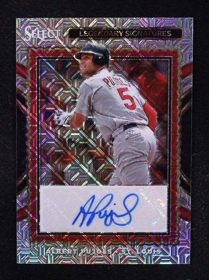 Albert Pujols 2025 Select Legendary Signatures Mojo Prizms FOTL #12 #05/17 at PristineAuction.com Albert Pujols 2025 Select Legendary Signatures Mojo Prizms FOTL #12 #05/17 at PristineAuction.com